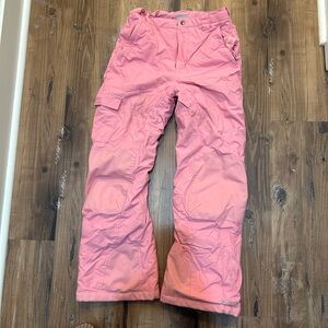 Columbia pink kids snow pants size L